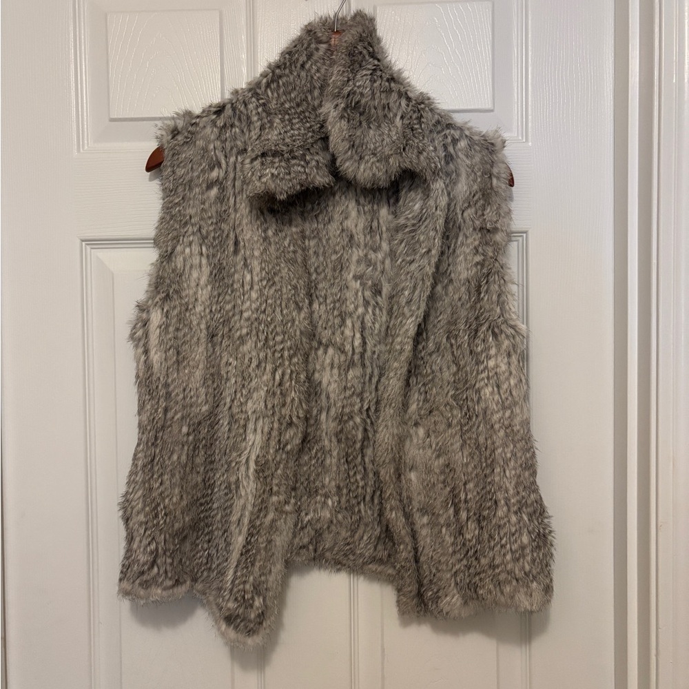 Bagatelle Soft Gray Faux Fur Vest